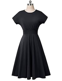 VELJIE - Vestido de manga corta con estampado floral para mujer