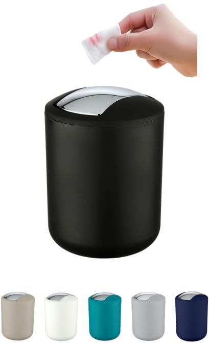 WK "Brasilia" Table Top Kitchen Waste / Cosmetics Small Bin (MidnightBlack)