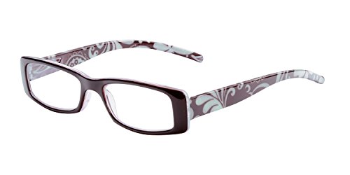 Wink Fancy Brown Floral Rectangle Reading Glass with Matching Pattern Case, +1.75, 0.200 Ounce