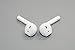 YDYBZB 2 Pairs Silicone Earbuds Tips Eartips Compatible with Apple AirPods (White)