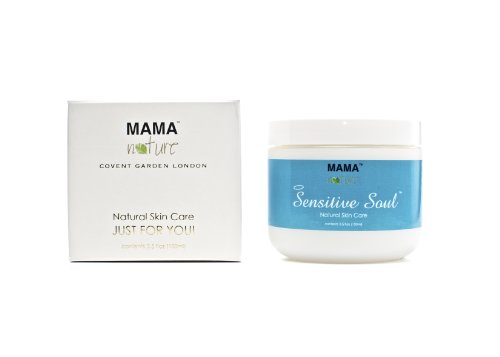 Sensitive Soul Natural Skin Cream by Mama Nature of London (3.5 fl oz) - Eczema,Psoriasis,Rosacea,Dry Skin,Sweat Rash