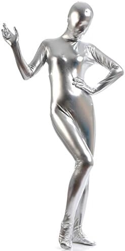 VSVO Women's Shiny Zentai Metallic Catsuit
