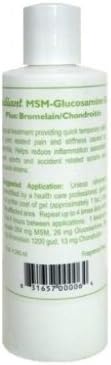 MSM Plus - Glucosamine Bromelain and Chrondroitin 8 oz. Bottle - Oderless