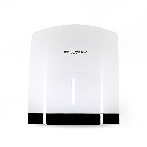 interhasa! Wall Mounted Hand Dryer, Easy to Install for Lavatory Bathroom.Low Noise 50dB,Intelligence Sensing System Hand Dryer Commercial,Powerful 1800W with Timing Progress Light