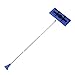 Snow Joe SJBLZD 18-Inch Snow Broom Snow Removal Tool w/52-Inch Compact Handle w/ 4-Inch Oversized Ice Scraper