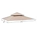 Sunjoy 110109156 Original Replacement Canopy for Madaga Havana Gazebo (10X10 Ft) L-GZ136PST-2/7/9 Sold at Target, Red