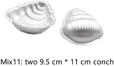 1 piece EZLIFE 4Pcs/8PCS Bath Bomb Cake Mold 3D Aluminum Alloy Sea Shell Shape Bath Bomb Mold Cake Baking Pastry Mould Set Kit LQX6680