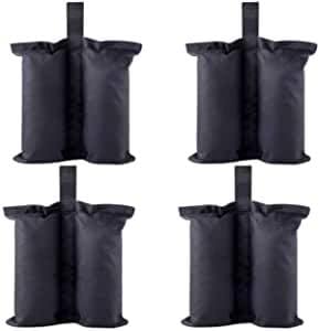 CACTIYE Canopy Weight Bags for Pop Up Tent - Large 4 Black Sand Bags