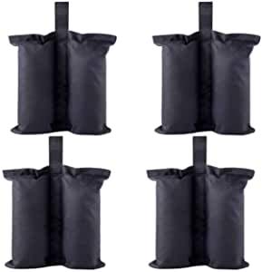 JPJYE Upgrade large Holds 40 pounds Weight Bags for Heavy Duty Premium Instant Shelters Gazebo Sand Bag Tent Leg Weight Bag for Pop up Canopy Tent Weighted Feet Bag (large-4, Black)