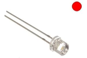 E-Projects B-0001-B01 Clear Red LEDs, Wide Angle Light, 5 mm (Pack of 100)