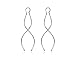 KEETEEN Double Curved Sterling Silver Threader Earrings Tassel Drop Dangle Earrings Gift for Womens