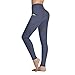 Occffy High Waist Yoga Pants for Women with Pockets Tummy Control Leggings Workout Running Tights DS166