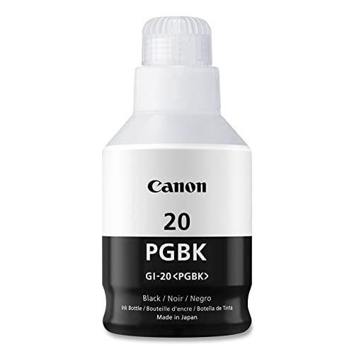 Canon GI20 PGBK Ink Bottle, Compatible to PIXMA G6020 and G5020 MegaTank Printers in Kuwait