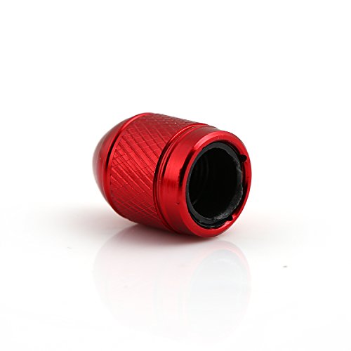 image for Red Car Tire Valve Stems Cap Bullet Style Tire Valve Cap from Godeson,