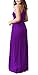 GRECERELLE Women's Round Neck Sleeveless A-line Casual Maxi Dresses with Pockets Purple