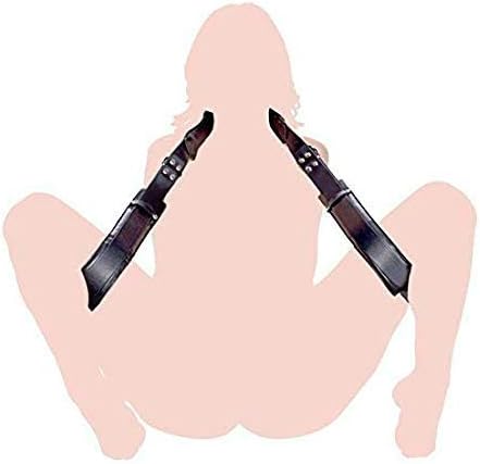 Eesoly Plush Spreader Bar Hand and Legs Exercise Straps, Black