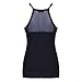 Bocaoying Women's Sexy Mesh Sleeveless Clubwear Top Casual Summer Tank Top Black S