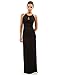 PattyBoutik Women Keyhole Ruched Sides Slit Maxi Dress (Black Medium)