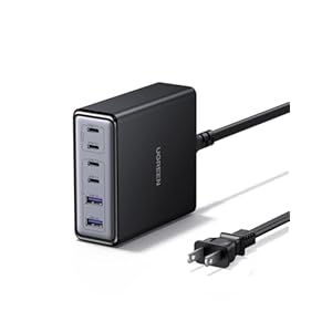 UGREEN 100W GaN 卓上急速充電器 (4*USB-C+2*USB-A) コンパクト