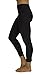Velocity - Women's Solid Black Leggings - Performance Yoga Pants - Large