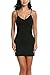 Avidlove Women Modal V Neck Nightwear Sleeveless Straight Dress Mini Full Slips Black L