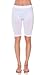 Emmalise Women's Capri 17 in Knee Length Bermuda Seamless Legging - White, One Size
