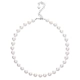 Jane Stone Fashion Simulated White Pearl Choker Collar Necklace for Women Mother 16