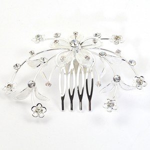 Wedding/ Bridal Flower Spray Design Crystal Diamante Hair Comb/ Tiara (AT2808)