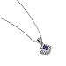 Sterling Silver Filigree Amethyst Gemstone Square Pendant Necklace w/ 18