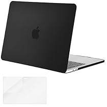 Mosiso Plastic Hard Case with Screen Protector for Macbook Pro 13 Inch with Retina Display (A1706/A1708) - Black
