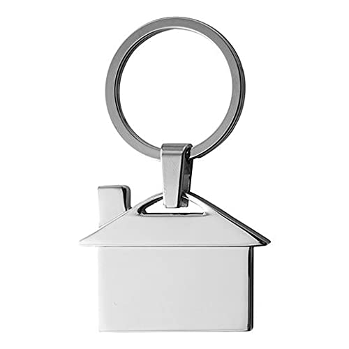 PSL House Shaped Metal Keychain Home Keyring Great Gift for Home Owners