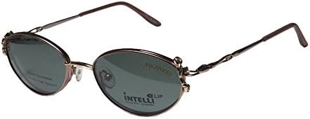 New &amp; Season &amp; Genuine - Brand: Elite Eyewear Style/model: 718 Gender: Mens/Womens Rx-able Fashion Accessory Designer Full-rim Rhinestones Spring Hinges Sunglass Lens Clip-Ons Eyeglasses/Eyeglass Frame (51-18-135, Rose)