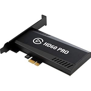 Elgato Game Capture HD60 Pro Invia in Streaming, Registra e Condividi Il Gameplay a 1080p60, Tecnologia a Bassa Latenza, Decodifica Avanzata H.264, PCI x1 (Interno), Nero