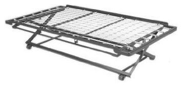 Dream Solutions Dark Metal Day Bed Frame Trundle Included, Black