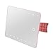Adjustable LED Lighted Vanity Tabletop Mirrors, Oenbopo Smart Touch Rotatory 16LED Lighted Vanity Mirror Makeup Cosmetic Countertop Cordless Table Mirror for Home Travel Office (Pink)