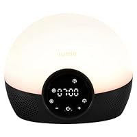 Lumie Bodyclock Glow 150 - Wake-up Light Alarm Clock with 10 Sounds and Sleep Sunset, White