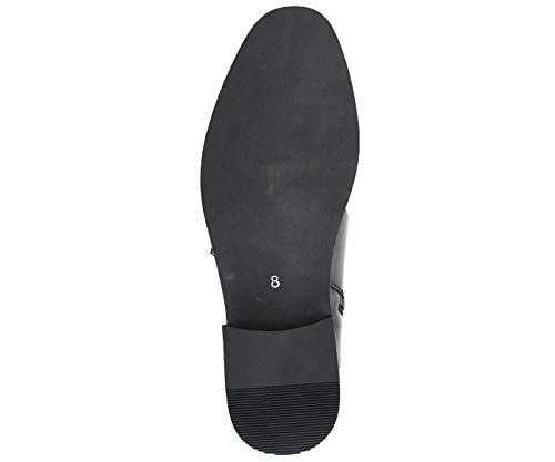 Amali Caper - Mens Dress and Casual Boots, Demi Boot, Cap-Toe Monk Strap Ankle Boot, Inside Zipper, Color Black - Size 9 - Thumbnail 3