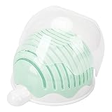Sehrgut Salad Cutter Bowl, 100% PP Plastic Green Salad Chopper Bowl, Clear Fruit & Vegetables Salad Serving Bowl, Strainer, Cutter Board, 100% Dishwasher Safe BPA-Free, FDA-Approved.