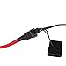 JBtek All Red Sleeved PWM Fan Splitter Cable 1 to 2 Converter, 2 Pack