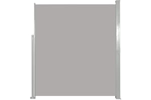 vidaXL Retractable Side Awning - Large Polyester Screen for Outdoor Privacy, Wind and Sun Protection - Width Adjustable up to 16.4' - Easy Installation with Included Mounting Accessories - Green G...