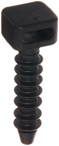 Panduit MPMH38-L0 Pan-Ty Masonry Push Mount, Weather Resistant Nylon 6.6, Indoors/Outdoors Environment, Fir Tree Hole Mount, Black, 0.38" Hole Diameter, 0.3" Height, 1.25" Grip Length (Pack of 50)