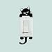 Harlorki Little Black Cat Wall Stickers Light Switch Decor Decals Art Mural Baby Nursery Room Decorations