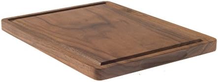 Medium Walnut Cutting Board with Juice Groove for Chopping (9"x12"), Serving and Carving. Reversible with Drip Groove for Food Prep, Meat, Fruit and Vegetables. Chopping Block for your CounterTop.