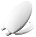MAYFAIR 180EC 000 Toilet Seat will Never Loosen and Easily Remove, ELONGATED, Long Lasting Plastic, White