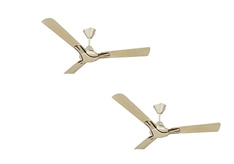 5 Star Nicolas 3 Blade Ceiling Fan Combo Set Gold Mist Copper
