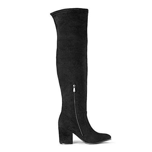 DREAM-PAIRS-Womens-Thigh-High-Boots-Over-The-Knee-Stretch-Block-Heel-Fashion-Long-Boots