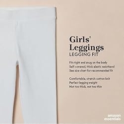 Amazon Essentials Girls' Leggings, Pack of