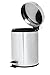 Estilo Round Brushed Stainless Steel Step Trash Can 3L - Fingerprint Resistant