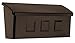 Architectural Mailboxes Wayland™ Vertical Wall-Mounted Mailbox for Outside, Rust-Resistant Galvanized Steel Metal Small Mail Box, Rubbed Bronze
