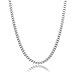 Luxury Silver Cuban Link Chain Premium Stainless Steel Necklace for Men + Gift Case